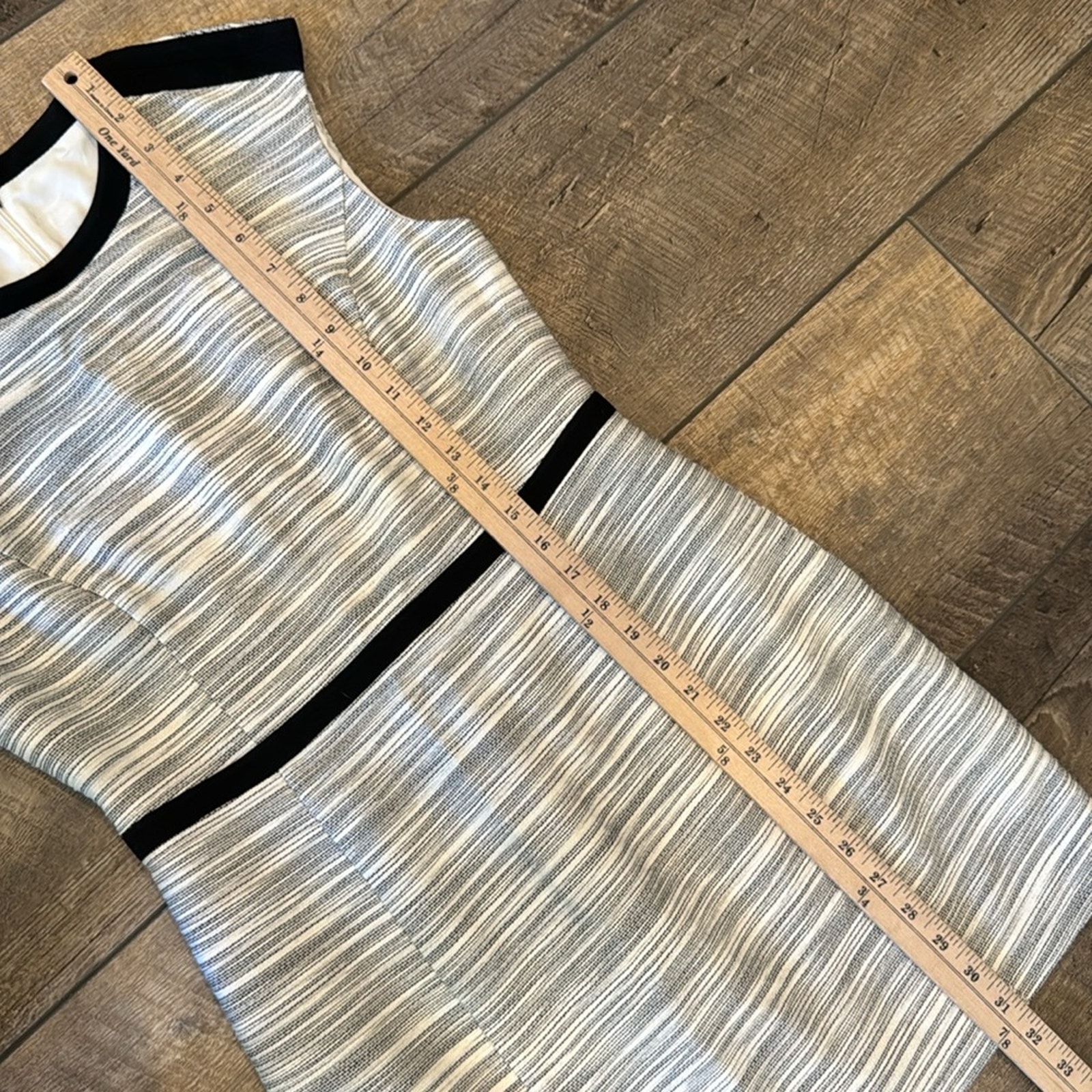 Nwt Hobbs London Women's Amira Dress Neutral Black Size 6 — image 5 of 8